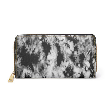 Cloudy Grey Tie Dye Zipper Wallet Bynelo